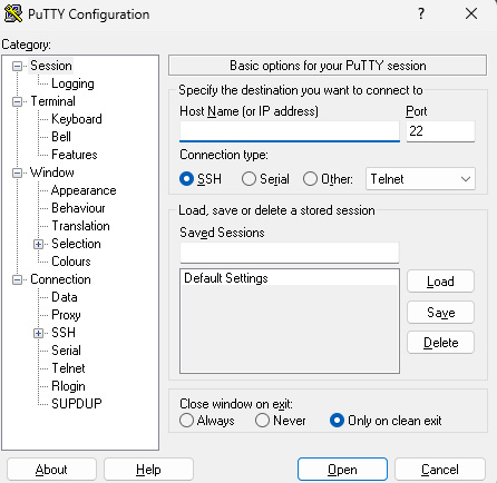 PUTTY远程连接管理工具